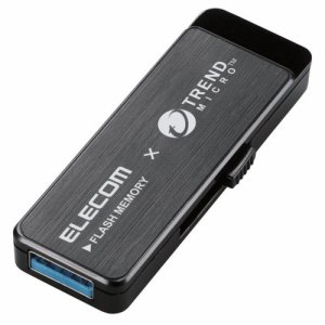 ELECOM MF-TRU308GBK ウイルス対策USB3.0メモリ(TREND MICRO) 8GB ブラック (481-5