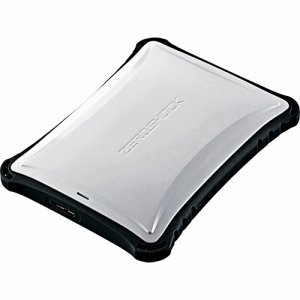 ELECOM ELP-ZS010UWH ZEROSHOCKポータブルハードディスク 1TB ホワイト (486-1102)