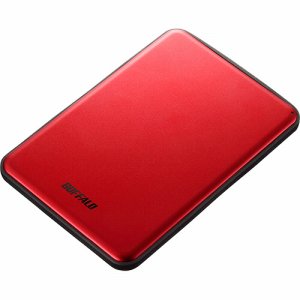 BUFFALO HD-PUS1.0U3-RDD USB 3.1 (Gen1)対応 アルミ素材&薄型ポータブルHDD 1TB レッ