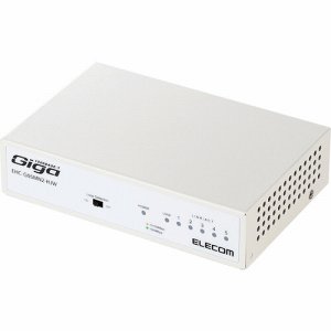 ELECOM EHC-G05MN2-HJW 1000BASE-T対応 スイッチングハブ 5ポート メタル筐体 ホワイト (247