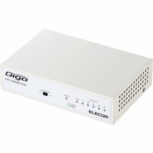 ELECOM EHC-G05MN2-HJW 1000BASE-T対応 スイッチングハブ 5ポート メタル筐体 ホワイト (940