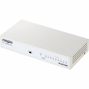 ELECOM EHC-G08MN2-HJW 1000BASE-T対応 スイッチングハブ 8ポート メタル筐体 ホワイト (247