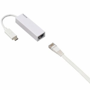 ELECOM EDC-GUC3-W 有線LANアダプター GIGA対応 USB3.1(TYPE-C) ホワイト (246-155