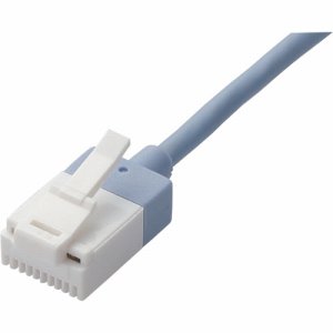 ELECOM LD-GPASST/BU15 ツメ折れ防止スーパースリムLANケーブル CAT6A準拠 ブルー 1.5m (246