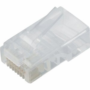ELECOM LD-RJ45T10/T ツメの折れないLANコネクタ カテゴリー5E 単線用 (240-6916) 1パック=1