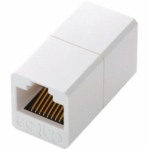 ELECOM LD-RJ45JJ6AY2 コンパクトRJ45延長コネクタ カテゴリー6A用 (149-2804)