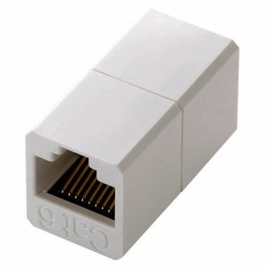 ELECOM LD-RJ45JJ6Y2 コンパクトRJ45延長コネクタ カテゴリー6用 (048-6675)