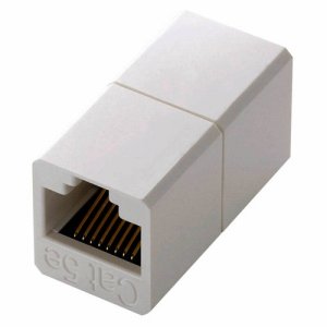 ELECOM LD-RJ45JJ5Y2 コンパクトRJ45延長コネクタ カテゴリー5E用 (048-6668)