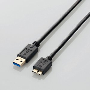 ELECOM USB3-AMB05BK/RS USB3.0ケーブル (A-MICROB) ブラック 0.5m (242-0028