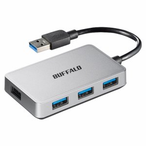 BUFFALO BSH4U100U3SV USB3.0バスパワーハブ 4ポート シルバー (245-4504)