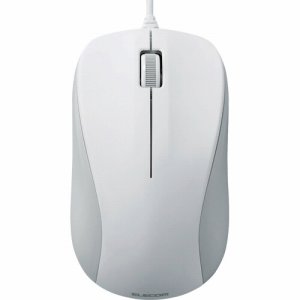 ELECOM M-K6URWH/RS USB光学式マウス 3ボタン ROHS指令準拠 Mサイズ ホワイト (940-4496)