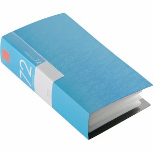 バッファロー BSCD01F72BL CD&DVDファイルケース ブックタイプ 72枚収納 ブルー (240-6251)