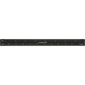 ステッドラー 561 7-15 三角スケール コピーダウン 15cm マットブラック (312-6686)