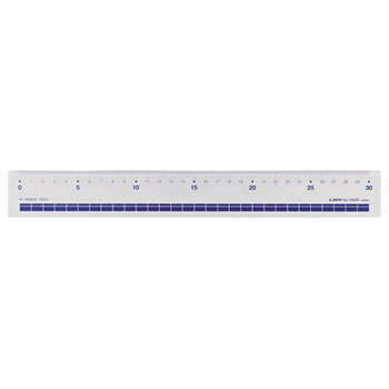 ライオン事務器 No.10MR 再生アクリル直線定規 30cm (417-7432)