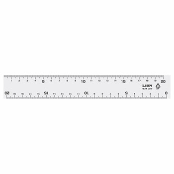ライオン事務器 No.7K 再生PET直線定規 20cm 10本セット (717-0737) 1セット=10本