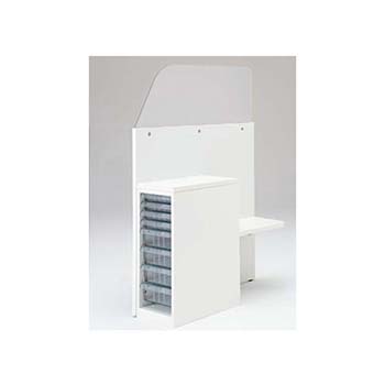 採血ブース 左置き用 コンビクリスタル ホワイト天板