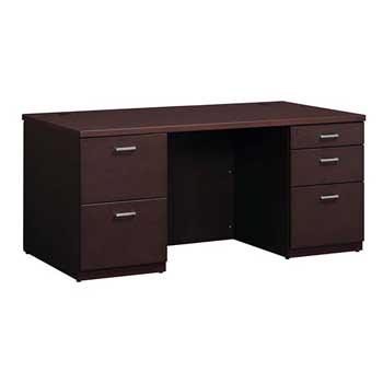 KVPM-19DE 両袖デスク 幅1600 ダークオーク