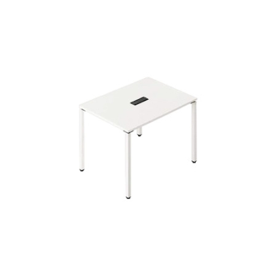 BTMP1275H-WH 会議用テーブル 幅1200 配線ボックス付 本体：ホワイト 天板：ホワイト サイズ：W1200×D75