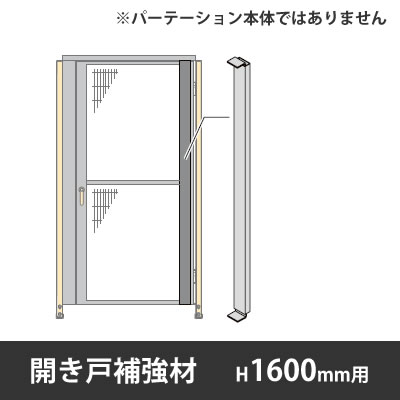 プロフェンス 開き戸補強材 高さ1600mm用 ブラック