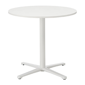 会議用テーブル 丸形 天板径750mm ホワイトフレーム ホワイト