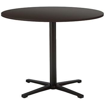 会議用テーブル 丸形 天板径900mm ブラックフレーム ブラック