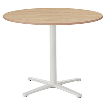 会議用テーブル 丸形 天板径900mm ホワイトフレーム フォレスト