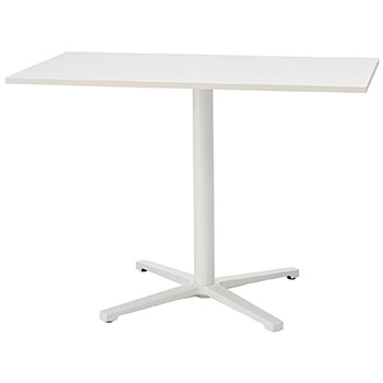 会議用テーブル スクエア 幅1000mm×600mm ホワイトフレーム ホワイト