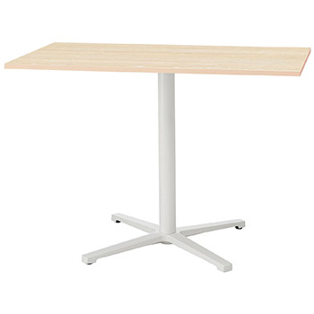 会議用テーブル スクエア 幅1000mm×600mm ホワイトフレーム ナチュラル