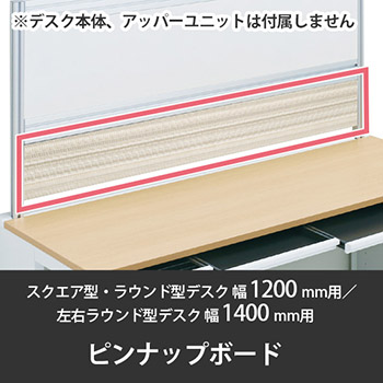 診察デスク プリティッシュベーシック 幅1200デスク用ピンナップボード パルスホワイト