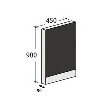 パーティションLPX パネル 高さ900 幅450 チャコール