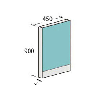 パーティションLPX パネル 高さ900 幅450 アクア