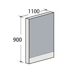 パーティションLPX パネル 高さ900 幅1100 アッシュ