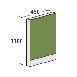 パーティションLPX パネル 高さ1100 幅450 リーフ