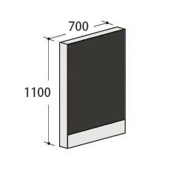 パーティションLPX パネル 高さ1100 幅700 チャコール