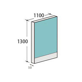 パーティションLPX パネル 高さ1300 幅1100 アクア