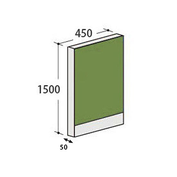 パーテーションLPX 高さ1500 幅450 リーフ