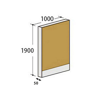 パーテーションLPX 高さ1900 幅1000 マスタード