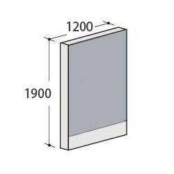 パーテーションLPX 高さ1900 幅1200 アッシュ
