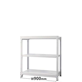 オフィス ラック ディーアール H1000×W900mm基本セット 本体：ホワイト 棚板：ホワイト