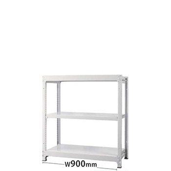 オフィス ラック ディーアール H1000×W900mm基本セット 本体：ホワイト 棚板：ホワイト