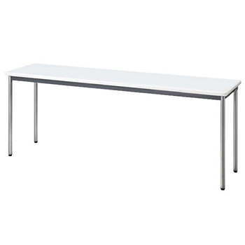 会議用テーブル ソフトエッジ 幅1800 奥行450 ホワイト