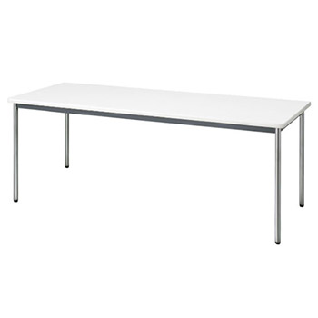 会議用テーブル ソフトエッジ 幅1800 奥行600 ホワイト