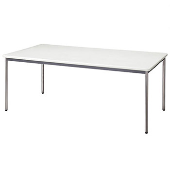 会議用テーブル ソフトエッジ 幅1800 奥行900 ホワイト