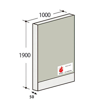 パーテーションLPX 高さ1900 幅1000 防炎布張りタイプ ライトグレー