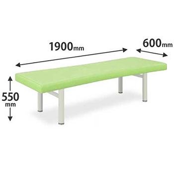 診察台 幅1900奥行600高さ550 ライムグリーン