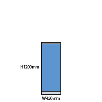 NP型パーティション 高さ1200 幅450 ライトブルー