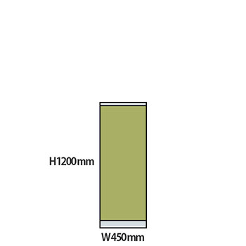 NP型パーティション 高さ1200 幅450 ライトグリーン