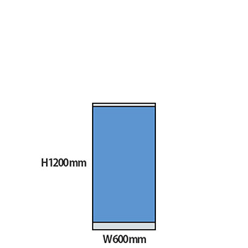 NP型パーティション 高さ1200 幅600 ライトブルー