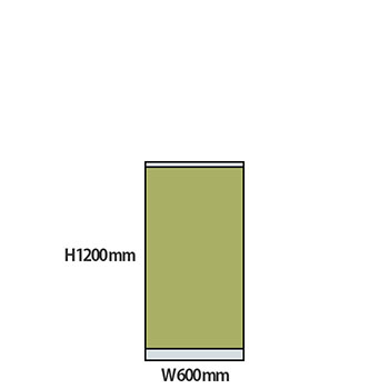 NP型パーティション 高さ1200 幅600 ライトグリーン