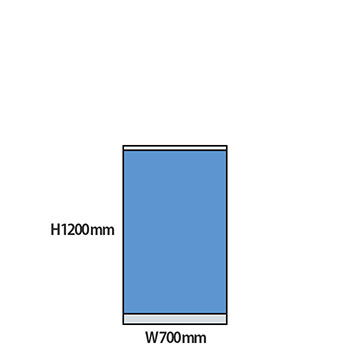 NP型パーティション 高さ1200 幅700 ライトブルー
